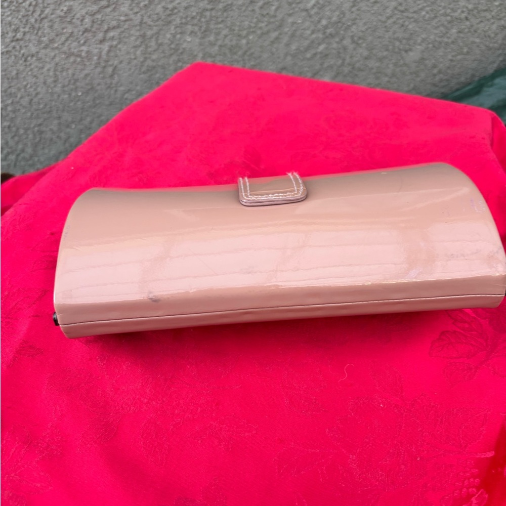 Reiss Glossy Beige Clutch